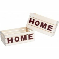 Coupon ???? Caisse Bois Naturel Déco Home - 33x20,5x18 Cm - Par 12 ❤️