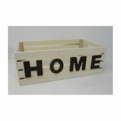 Sortie 🎉 Caisse Bois Naturel Déco Home - 35x21x12 Cm- Par 12 😉