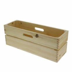 Vente flash 🔔 Caisse Bois Naturel L18 X P54 X H20 Cm ⭐