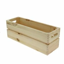 Sortie ❤️ Caisse Bois Naturel L54 X P18 X H20 Cm 😉