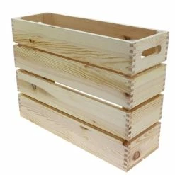 Meilleure vente ⌛ Caisse Bois Naturel L54 X P18 X H40 Cm 🛒
