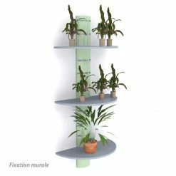 De gros ✨ Colonne Murale + 3 Tablettes 800 Mm - Vert Anis + Gris ????