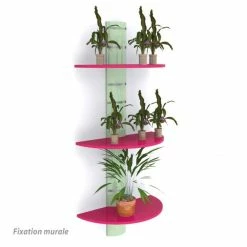 Bon marché ???? Colonne Murale + 3 Tablettes 800 Mm – Vert Anis + Rose ⭐