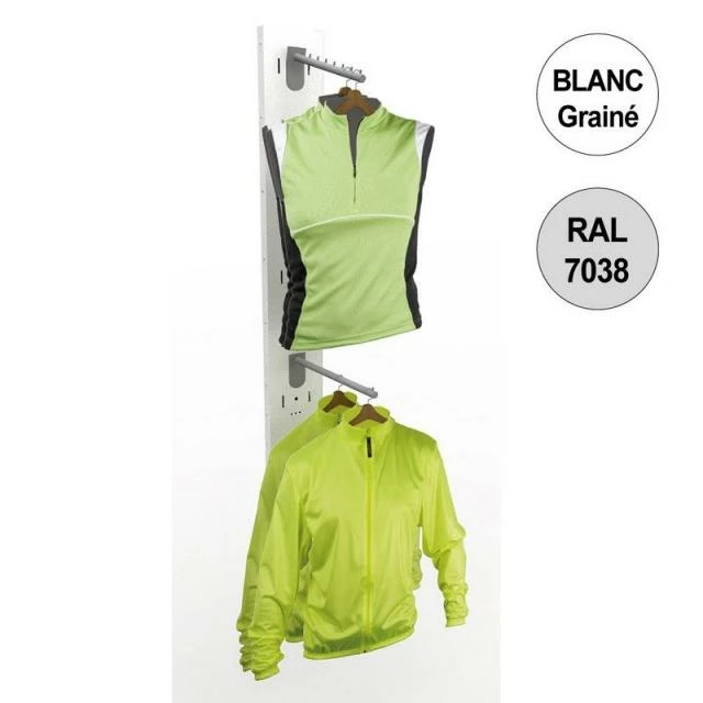 Remise ❤️ Colonne Murale Vélo 1800 Mm -kit 2 Supports Cintres Vêtements - Blanc - Par 4 ???? 1 Remise ❤️ Colonne Murale Vélo 1800 Mm -kit 2 Supports Cintres Vêtements - Blanc - Par 4 ????