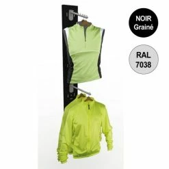 Budget ???? Colonne Murale Vélo 1800 Mm -kit 2 Supports Cintres Vêtements - Noir - Par 2 ????