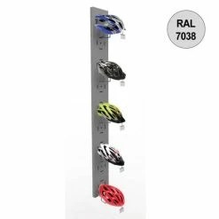 Coupon ???? Colonne Murale Vélo 1800 Mm -kit 5 Supports Casques - Gris - Par 2 ????