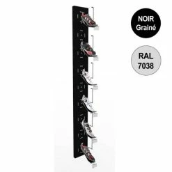 Le moins cher ???? Colonne Murale Vélo 1800 Mm -kit 6 Supports Chaussures - Noir ✨