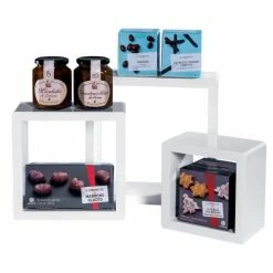 Meilleure vente 🎉 Cubes Blanc Laqué 17x17+22x22+27x27cm - Par 3 😍