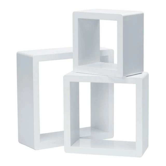 Meilleure vente 🎉 Cubes Blanc Laqué 17x17+22x22+27x27cm - Par 3 😍 2 Meilleure vente 🎉 Cubes Blanc Laqué 17x17+22x22+27x27cm - Par 3 😍 – Image 2