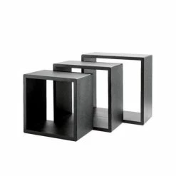 Meilleur prix ???? Cubes Noir Mat 31x20+35x20+39x20cm - Par 3 ????