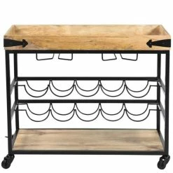 Le moins cher ❤️ Desserte Caviste Portland L86 X P40 X H71 Cm 🤩