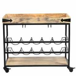 Le moins cher ❤️ Desserte Caviste Portland L86 X P40 X H71 Cm ???? -IZZIBOX Magasin desserte caviste portland l86 x p40 x h71 cm 03