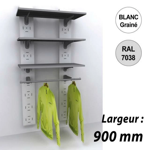 Etagére murale vélo 1800 mm -kit 3 tablettes + penderie - 900 mm - blanc Meilleure vente ⭐ Etagére Murale Vélo 1800 Mm -kit 3 Tablettes + Penderie - 900 Mm - Blanc ???? -IZZIBOX Magasin etagere murale velo 1800 mm kit 3 tablettes penderie 900 mm blanc 01