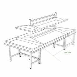 Top 10 🛒 Ilot Central Fruits Et Légumes 120x135 Cm Structure Grise + 2 Gondoles ✔️