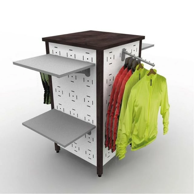 Ilôt vélo 1300 mm - portants-tablettes vêtements - 4 faces – blanc+wengé - par 2 Remise ✔️ Ilôt Vélo 1300 Mm - Portants-tablettes Vêtements - 4 Faces – Blanc+wengé - Par 2 ???? -IZZIBOX Magasin ilot velo 1300 mm portants tablettes vetements 4 faces blanc wenge par 2 01