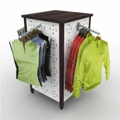 Top 10 ???? Ilôt Vélo 1300 Mm - Portants Vêtements - 4 Faces – Blanc + Wengé ⌛