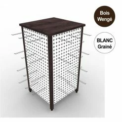 Promo ???? Ilôt Vélo 1300 Mm - Spécial Brôches - 4 Faces – Blanc + Wengé - Par 4 ????