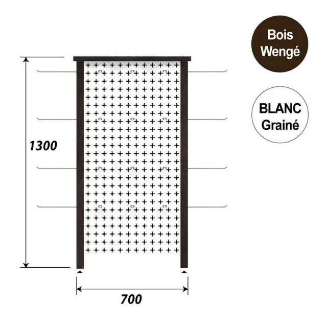 Promo ???? Ilôt Vélo 1300 Mm - Spécial Brôches - 4 Faces – Blanc + Wengé - Par 4 ???? 2 Promo ???? Ilôt Vélo 1300 Mm - Spécial Brôches - 4 Faces – Blanc + Wengé - Par 4 ???? – Image 2