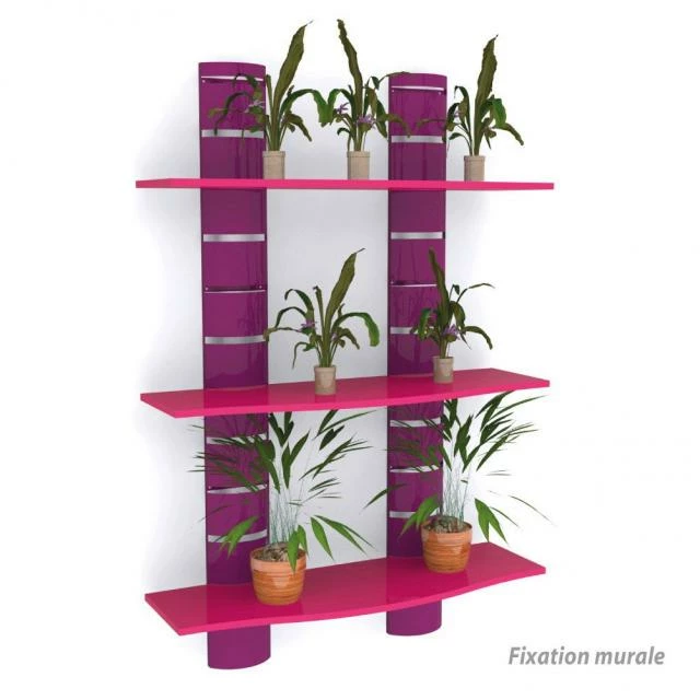 Kit 2 colonnes murales + 3 tablettes 1200 mm fleurs - violet + rose - par 2 De gros ???? Kit 2 Colonnes Murales + 3 Tablettes 1200 Mm Fleurs - Violet + Rose - Par 2 ✨ -IZZIBOX Magasin kit 2 colonnes murales 3 tablettes 1200 mm fleurs violet rose par 2 01