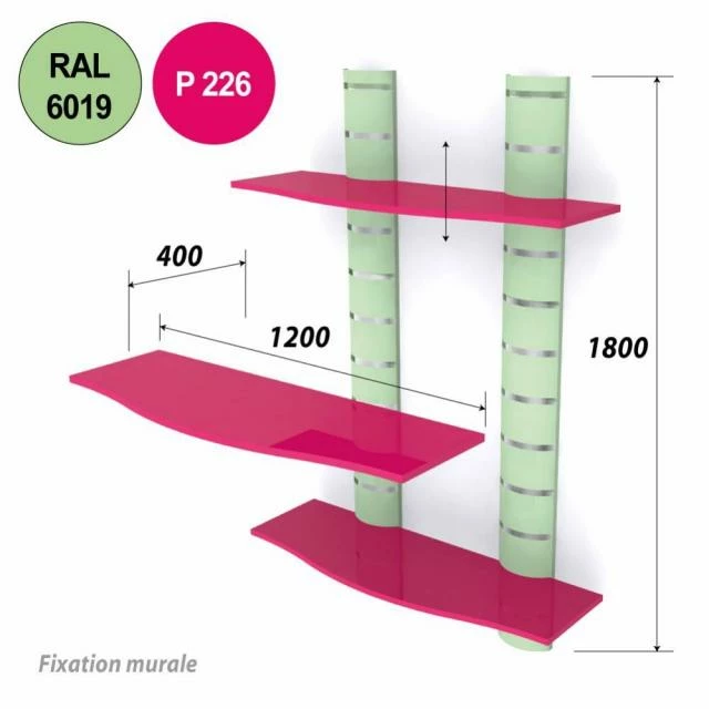 Les meilleures critiques de ???? Kit 2 Colonnes Murales + 3 Tablettes 1200 Mm - Vert Anis + Rose ???? 2 Les meilleures critiques de ???? Kit 2 Colonnes Murales + 3 Tablettes 1200 Mm - Vert Anis + Rose ???? – Image 2