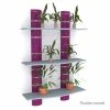 Sortie 😀 Kit 2 Colonnes Murales + 3 Tablettes 1200 Mm - Violet + Gris ⌛