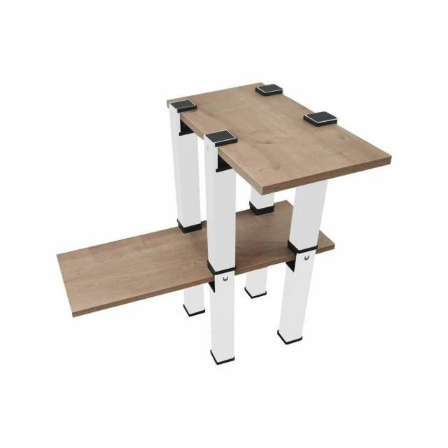 Kit Etagère Modulable - 2 plateaux et 8 pieds blancs Meilleur prix ???? Kit Etagère Modulable - 2 Plateaux Et 8 Pieds Blancs ???? -IZZIBOX Magasin kit etagere modulable 2 plateaux et 8 pieds blancs 01