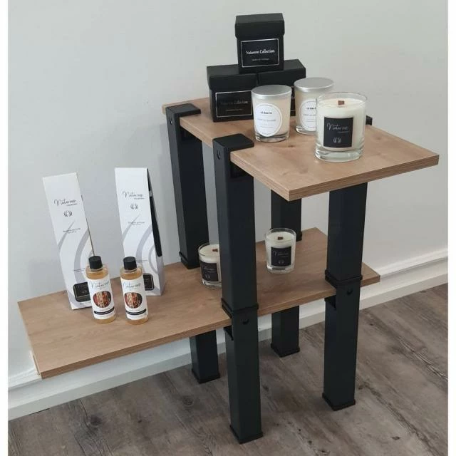 Kit Etagère Modulable - 2 plateaux et 8 pieds blancs Meilleur prix ???? Kit Etagère Modulable - 2 Plateaux Et 8 Pieds Blancs ???? -IZZIBOX Magasin kit etagere modulable 2 plateaux et 8 pieds blancs 03