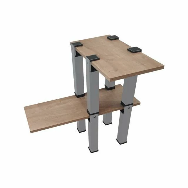 Kit Etagère Modulable - 2 plateaux et 8 pieds gris Meilleure vente ???? Kit Etagère Modulable - 2 Plateaux Et 8 Pieds Gris ???? -IZZIBOX Magasin kit etagere modulable 2 plateaux et 8 pieds gris 01