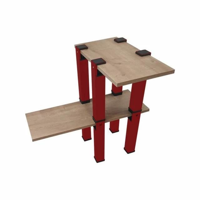Kit Etagère Modulable - 2 plateaux et 8 pieds rouges Meilleure vente ???? Kit Etagère Modulable - 2 Plateaux Et 8 Pieds Rouges ???? -IZZIBOX Magasin kit etagere modulable 2 plateaux et 8 pieds rouges 01