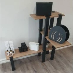 Grosses soldes ???? Kit Etagère Modulable - 3 Plateaux 14 Pieds Noirs ❤️ -IZZIBOX Magasin kit etagere modulable 3 plateaux 14 pieds noirs 03