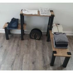 Grosses soldes ???? Kit Etagère Modulable - 3 Plateaux 14 Pieds Noirs ❤️ -IZZIBOX Magasin kit etagere modulable 3 plateaux 14 pieds noirs 04