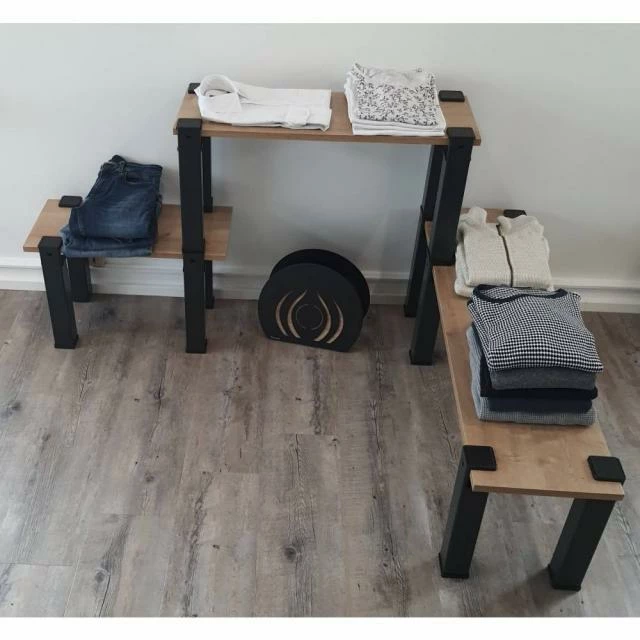 Promo 🎉 Kit Etagère Modulable - 3 Plateaux 14 Pieds Verts 😉 2 Promo 🎉 Kit Etagère Modulable - 3 Plateaux 14 Pieds Verts 😉 – Image 2