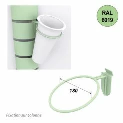 Budget 😉 Kit Supports Seaux + Seaux Inox Pour Colonnes 1800 Mm - Vert Anis 💯