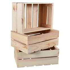 Meilleure affaire ✔️ Lot De 3 Caisses Bois 2 Niveaux 60 X 40 X 22 Cm ????