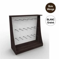 Le moins cher ✔️ Meuble Bas Vélo Spécial Brôches - Meuble Bas Vélo 1 Face – Blanc + Wengé - Par 4 ????