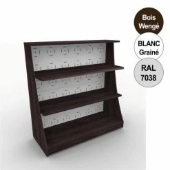 Tout neuf 🎁 Meuble Bas Vélo Tablettes Bois - Meuble Bas Vélo 1 Face – Blanc + Wengé ✨