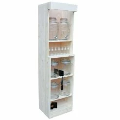 Coupon ✨ Meuble Décou'vrac Bois Clair Pack Fontaines/bocaux 47,5 X 40,5 X 190 Cm ⭐