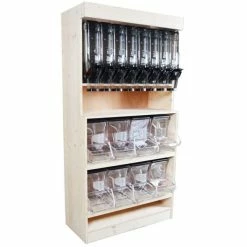 Coupon 🛒 Meuble Décou'vrac Large Bois Clair Pack Silos/bacs 95,5 X 40,5 X 190 Cm 💯