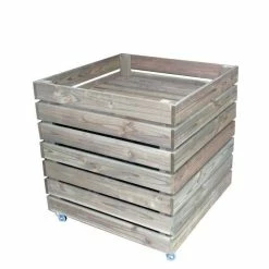 Offres 👍 Meuble Palox Bois Vieilli Avec Roulettes 85 X 85 X 90 Cm 🎁