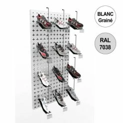 Meilleure affaire ???? Panneau Mural Vélo 1200 Mm -kit 12 Supports Chaussures - Blanc ????