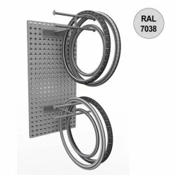 Tout neuf 😀 Panneau Mural Vélo 1200 Mm -kit 2 Supports Pneus - Gris - Par 2 👏