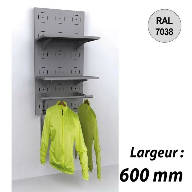 Le moins cher ???? Panneau Mural Vélo 1200 Mm - Kit 2 Tablettes + Penderie - 600 Mm - Gris - Par 2 ⌛ 1 Le moins cher ???? Panneau Mural Vélo 1200 Mm - Kit 2 Tablettes + Penderie - 600 Mm - Gris - Par 2 ⌛