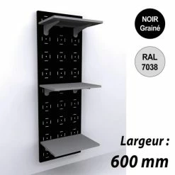 Tout neuf ✨ Panneau Mural Vélo 1800 Mm - Kit 3 Tablettes - 600 Mm - Noir - Par 4 🧨