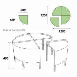 Meilleure affaire ⭐ Présentoir 1200 Mm - Podium Présentation Fleurs - 1 Niveau – Vert Anis ✔️ -IZZIBOX Magasin presentoir 1200 mm podium presentation fleurs 1 niveau vert anis 04