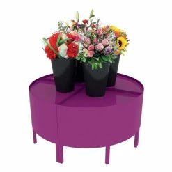 Offres ⭐ Présentoir 1200 Mm- Podium Présentation Fleurs - 1 Niveau - Violet ✨