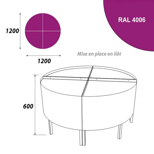 Offres ⭐ Présentoir 1200 Mm- Podium Présentation Fleurs - 1 Niveau - Violet ✨ 3 Offres ⭐ Présentoir 1200 Mm- Podium Présentation Fleurs - 1 Niveau - Violet ✨ – Image 3