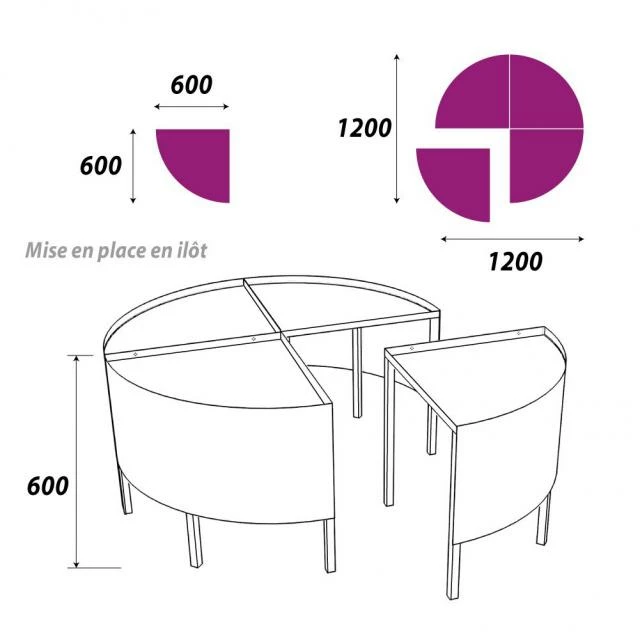 Offres ⭐ Présentoir 1200 Mm- Podium Présentation Fleurs - 1 Niveau - Violet ✨ 4 Offres ⭐ Présentoir 1200 Mm- Podium Présentation Fleurs - 1 Niveau - Violet ✨ – Image 4