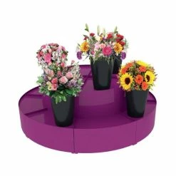 De gros ⌛ Présentoir 1800 Mm - Podium Présentation Fleurs - 2 Niveaux - Violet ❤️
