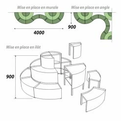 Meilleure affaire ???? Présentoir 1800 Mm - Podium Présentation Fleurs - 3 Niveaux - Vert Anis ???? -IZZIBOX Magasin presentoir 1800 mm podium presentation fleurs 3 niveaux vert anis 04