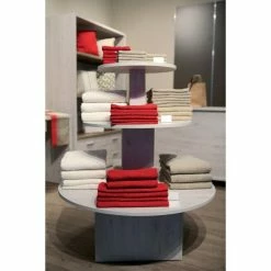 IZZIBOX Magasin -IZZIBOX Magasin presentoir 3 niveaux flexia chene blanchi l 102 x p 102 x h 117cm 30